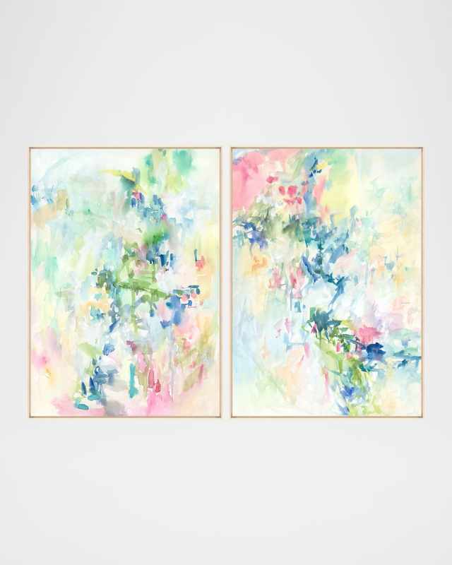 "Blooming Renewal" Set of 2 Framed Giclees by Maelani Blue, 37.25" x 52.25"